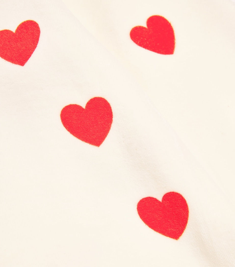 Organic Cotton Velour Hearts Dress 10WHITE Image 3