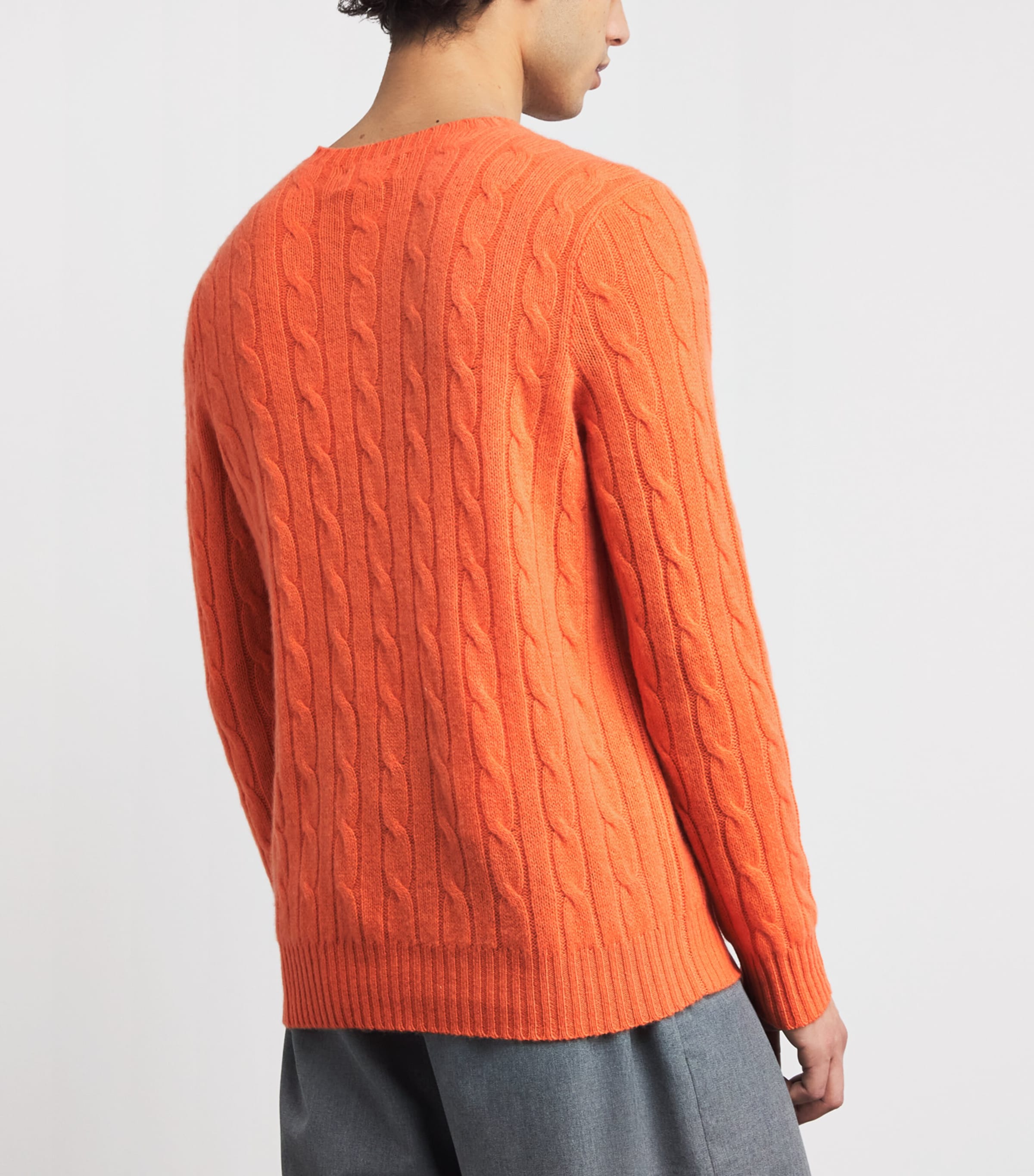 Cashmere Cable-Knit Sweater LANTANA ORANGE Image 4
