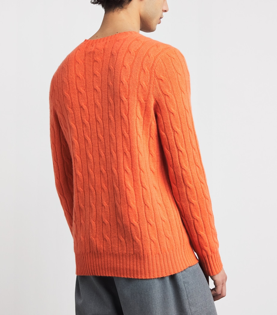 Cashmere Cable-Knit Sweater LANTANA ORANGE Image 4