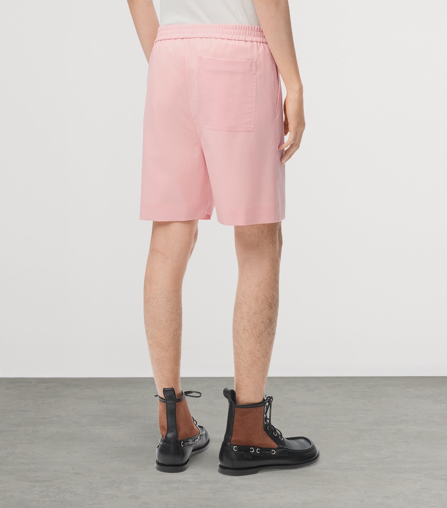 Wool-Blend Elasticated Shorts CORAL Image 3