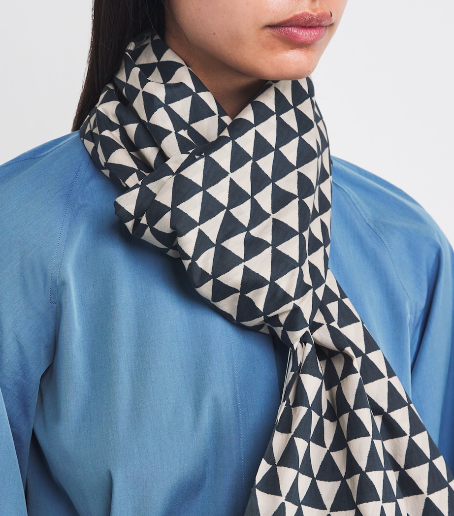 Cotton Printed Stole ULTRAMARINE Image 3