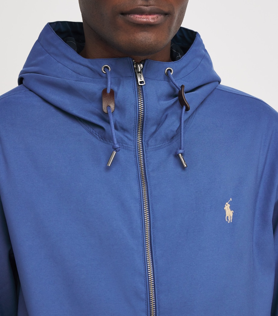 Water-Repellent Hooded Harrington Jacket NAVY Image 6