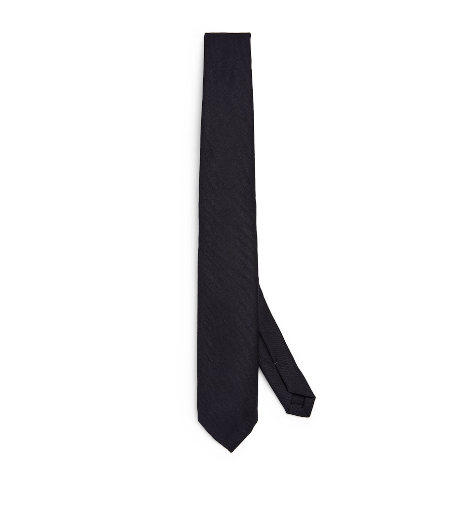 Wool Necktie NAVY Image 1