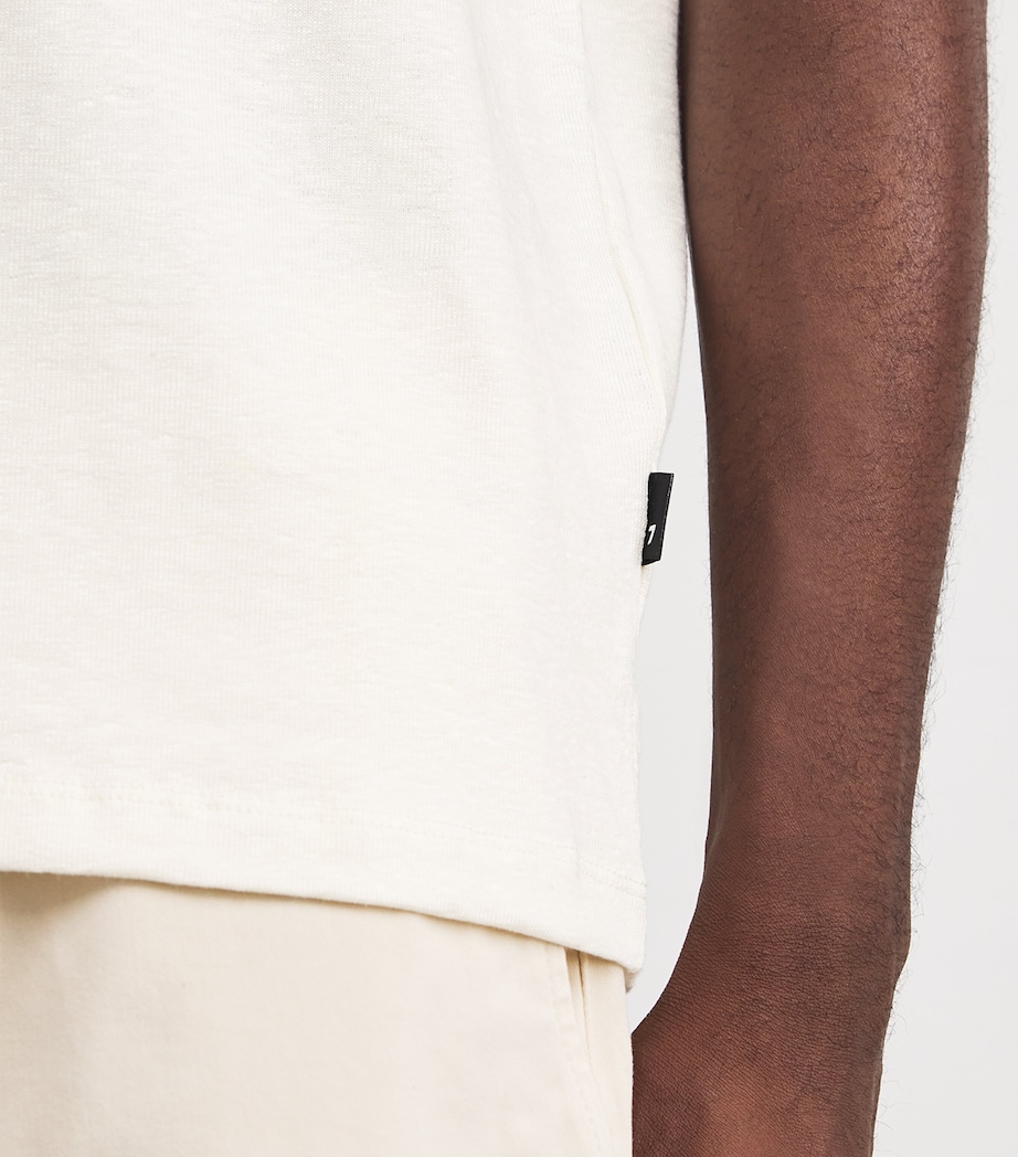 Linen-Blend T-Shirt WHITE Image 6