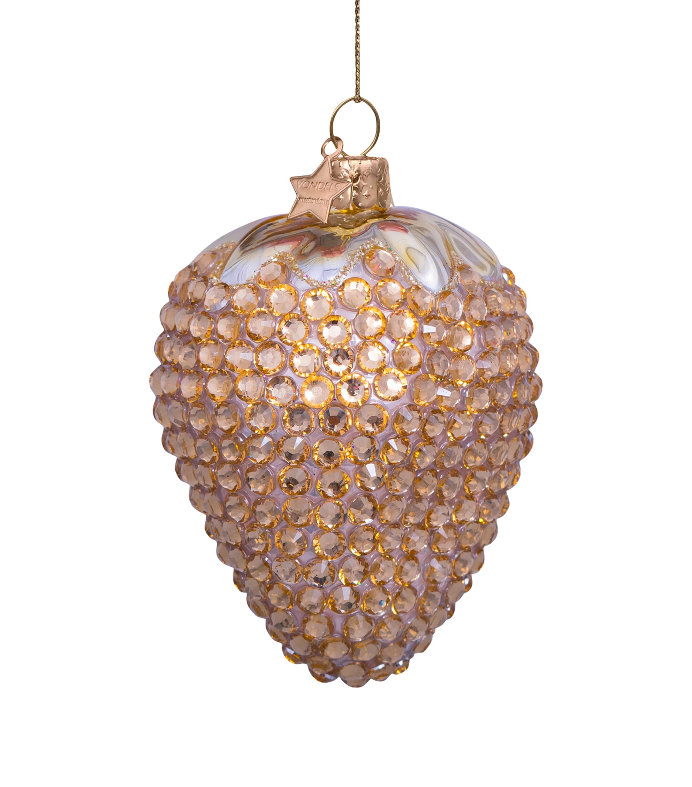 Harrods Embellished Strawberry Tree Decoration In Neutral