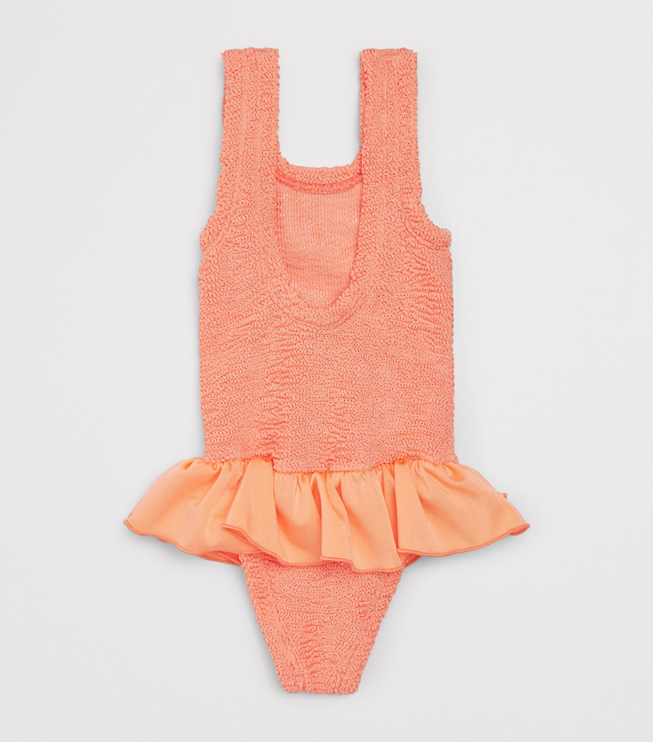 Hunza G Kids Denise Swimsuit Metallic Coral Image 2