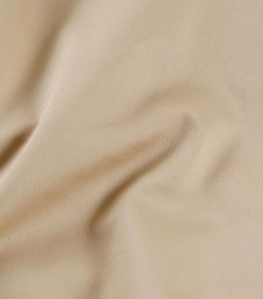 Hamam Organic Cotton Sateen Core Super King Flat Sheet (270cm x 310cm) Flax Image 3