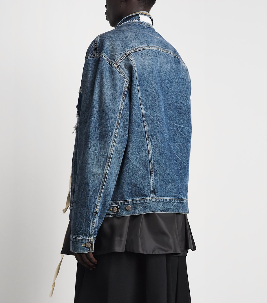 Maison Margiela Mens Distressed Assemblage Denim Jacket Nw Medium Blu Image 5