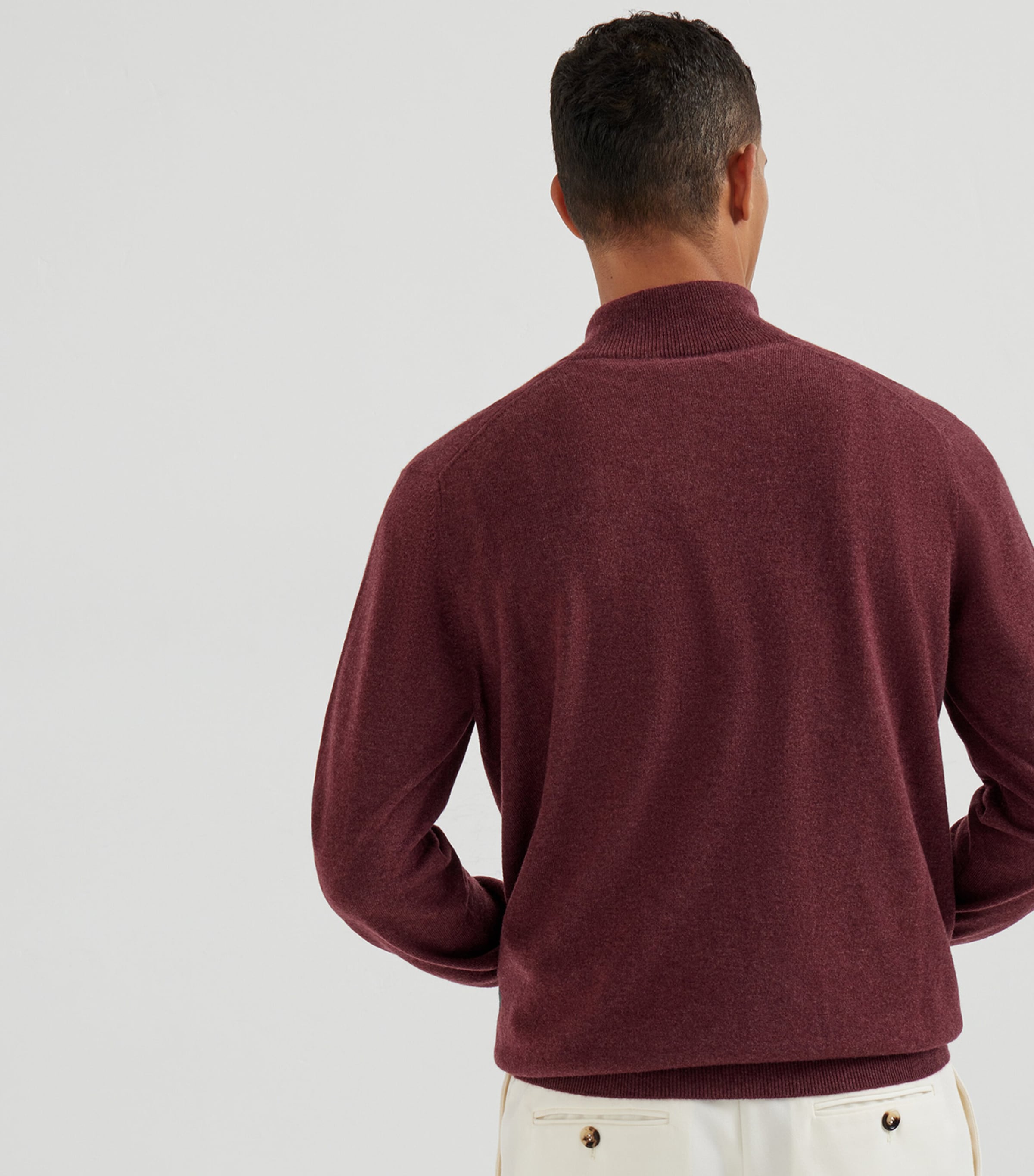 Cashmere Quarter-Zip Sweater CEG54 Image 3