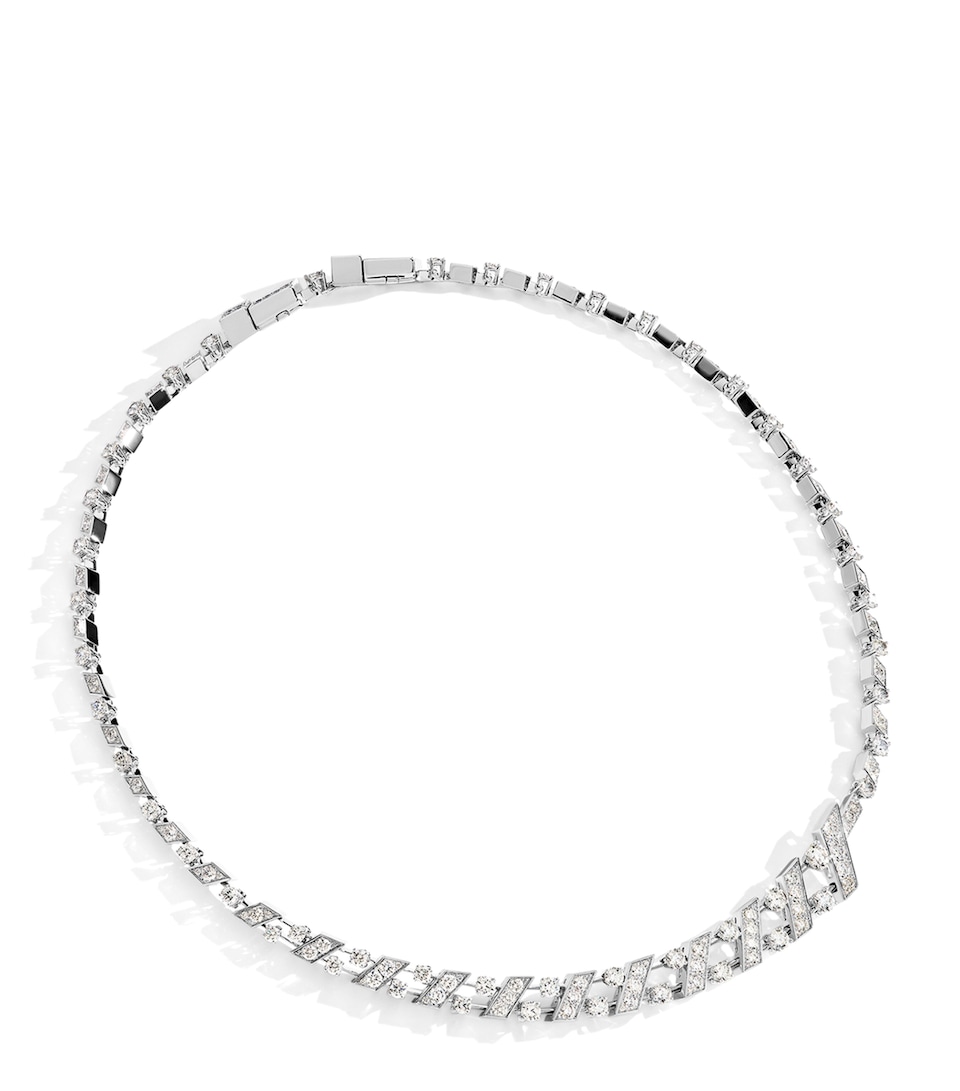 MARLI New York White Gold and Diamond Fifth Avenue Collar Necklace White Gold