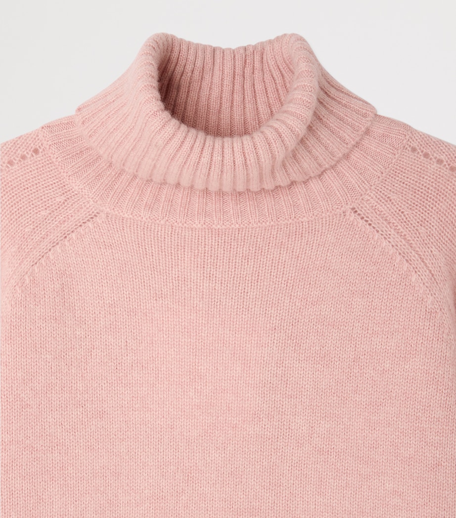 Bonpoint Wool-Cashmere Rollneck Sweater (4-8 Years) Rose Petale Image 3