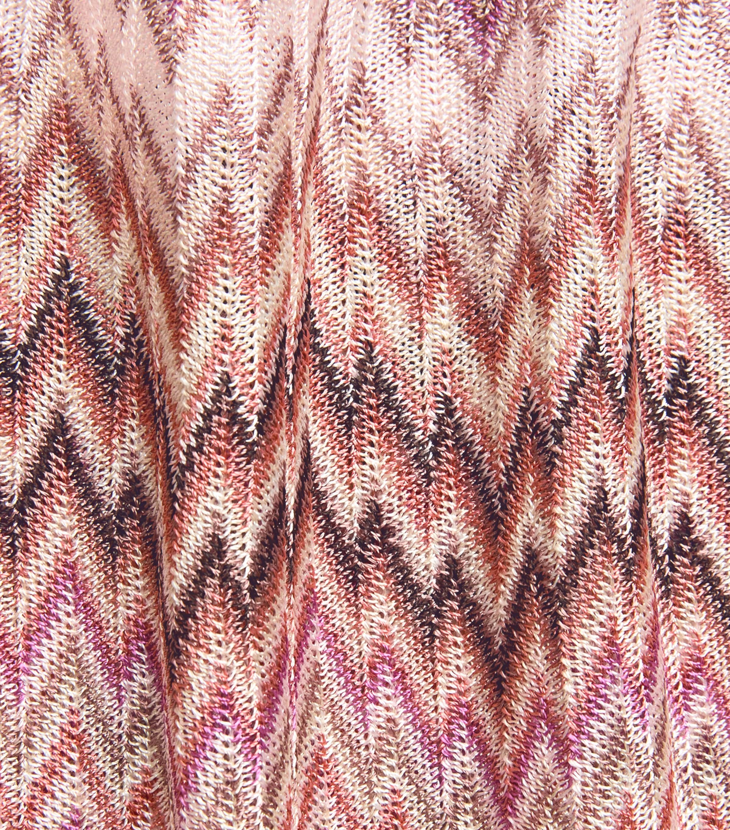 Missoni Womens Zigzag Crew-Neck Sweater Pink White Image 6