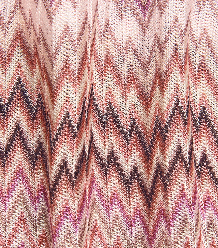 Missoni Womens Zigzag Crew-Neck Sweater Pink White Image 6
