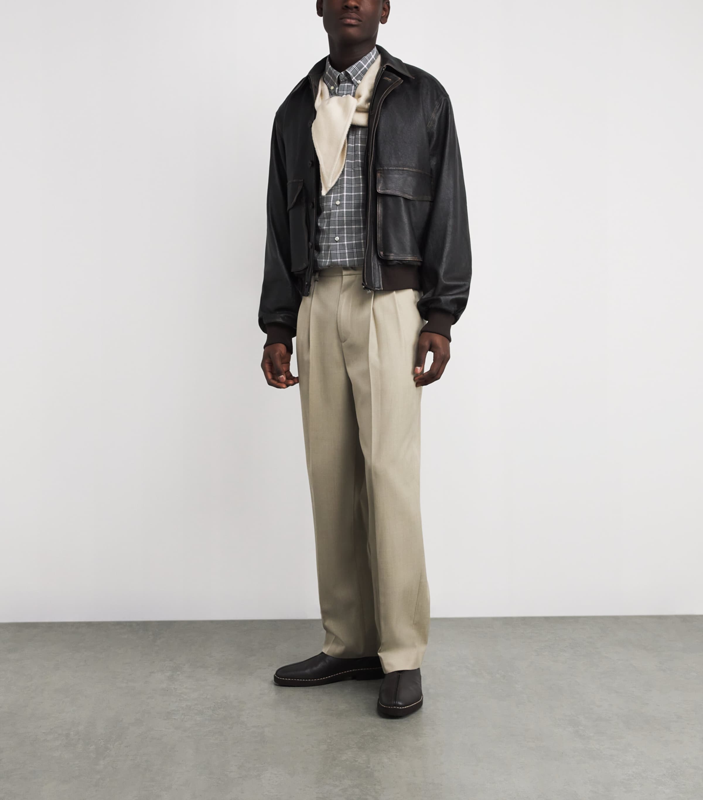 Cotton Check Bramham Shirt GY31 GREY MARL Image 2