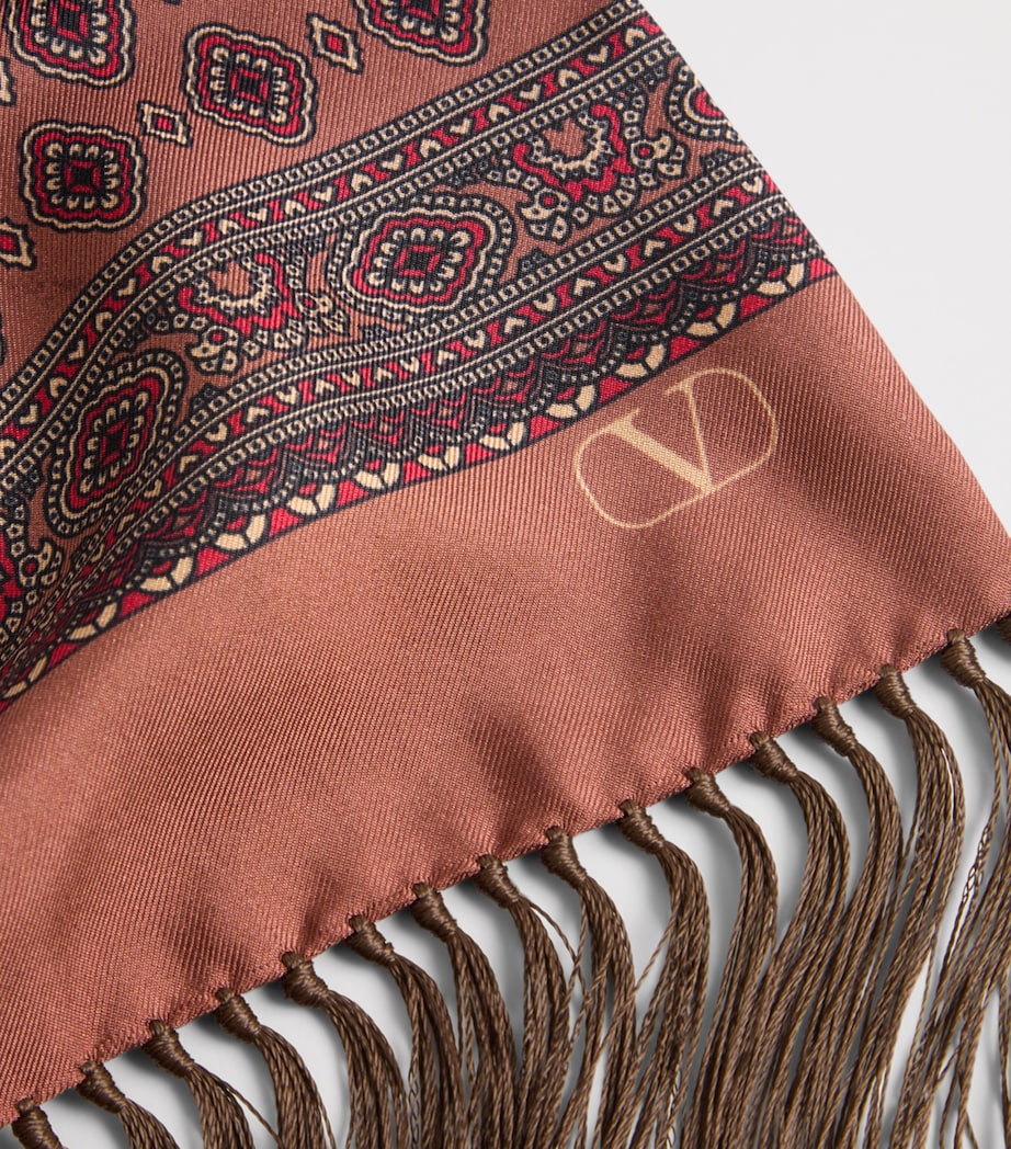 Silk Fringe Scarf D6N Image 2