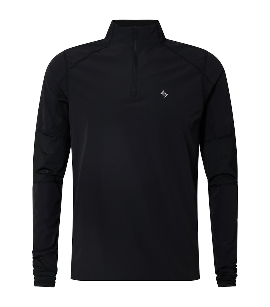 247 Run Quarter-Zip Top JET BLACK Image 1