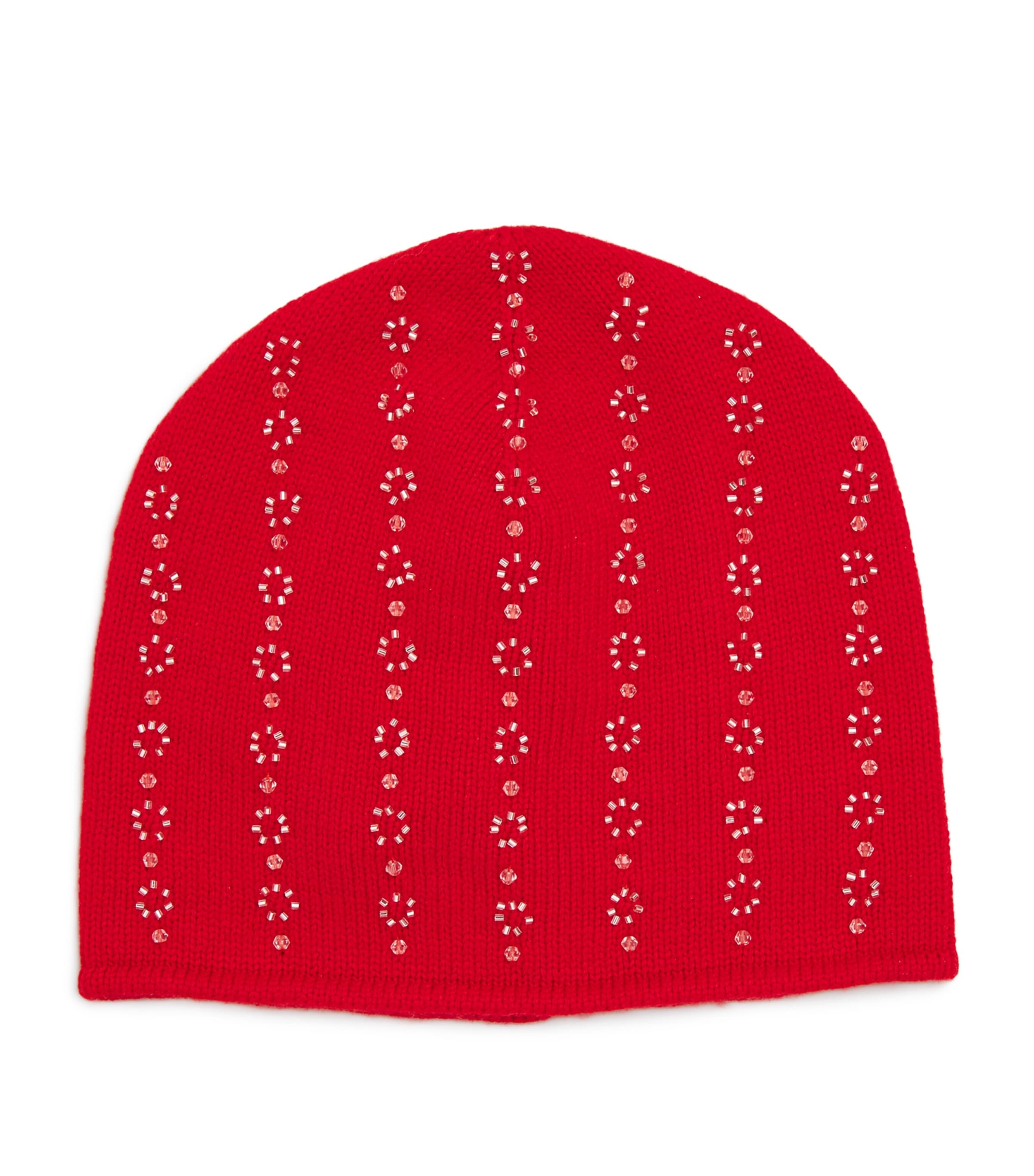 Max & Co Embellished Beanie In Red