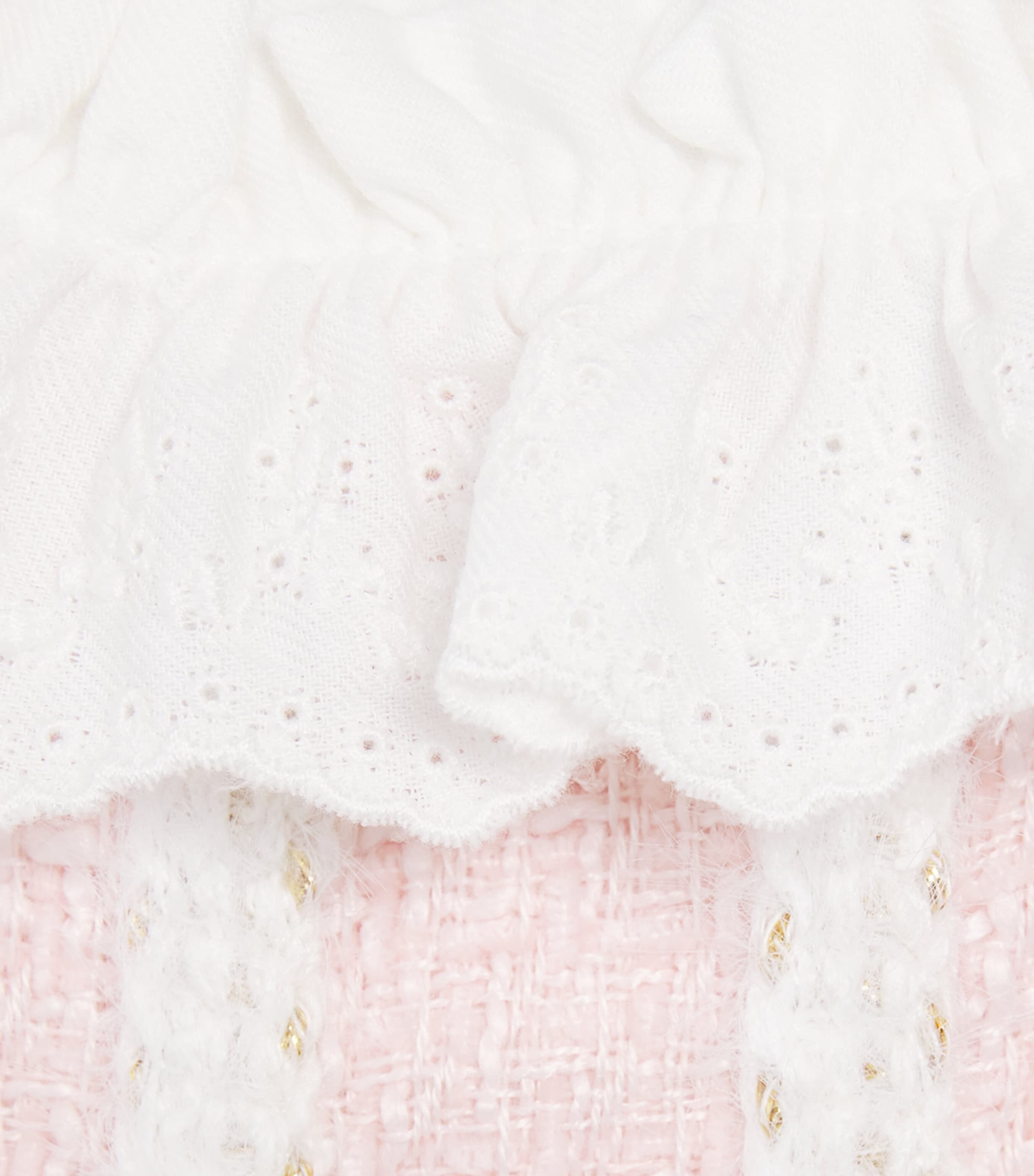 Patachou Ruffled Blouse and Tweed Dress (6 Months-4 Years) Pale Pink Image 3