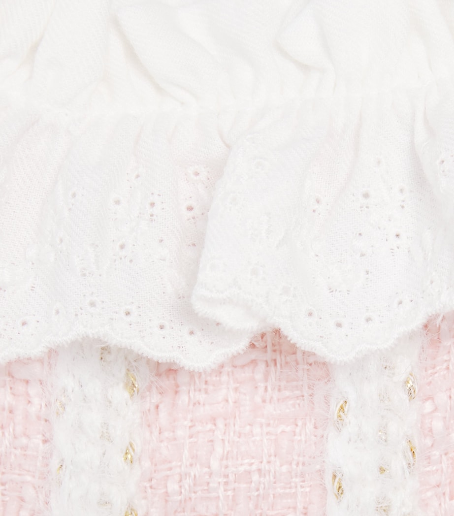 Patachou Ruffled Blouse and Tweed Dress (6 Months-4 Years) Pale Pink Image 3