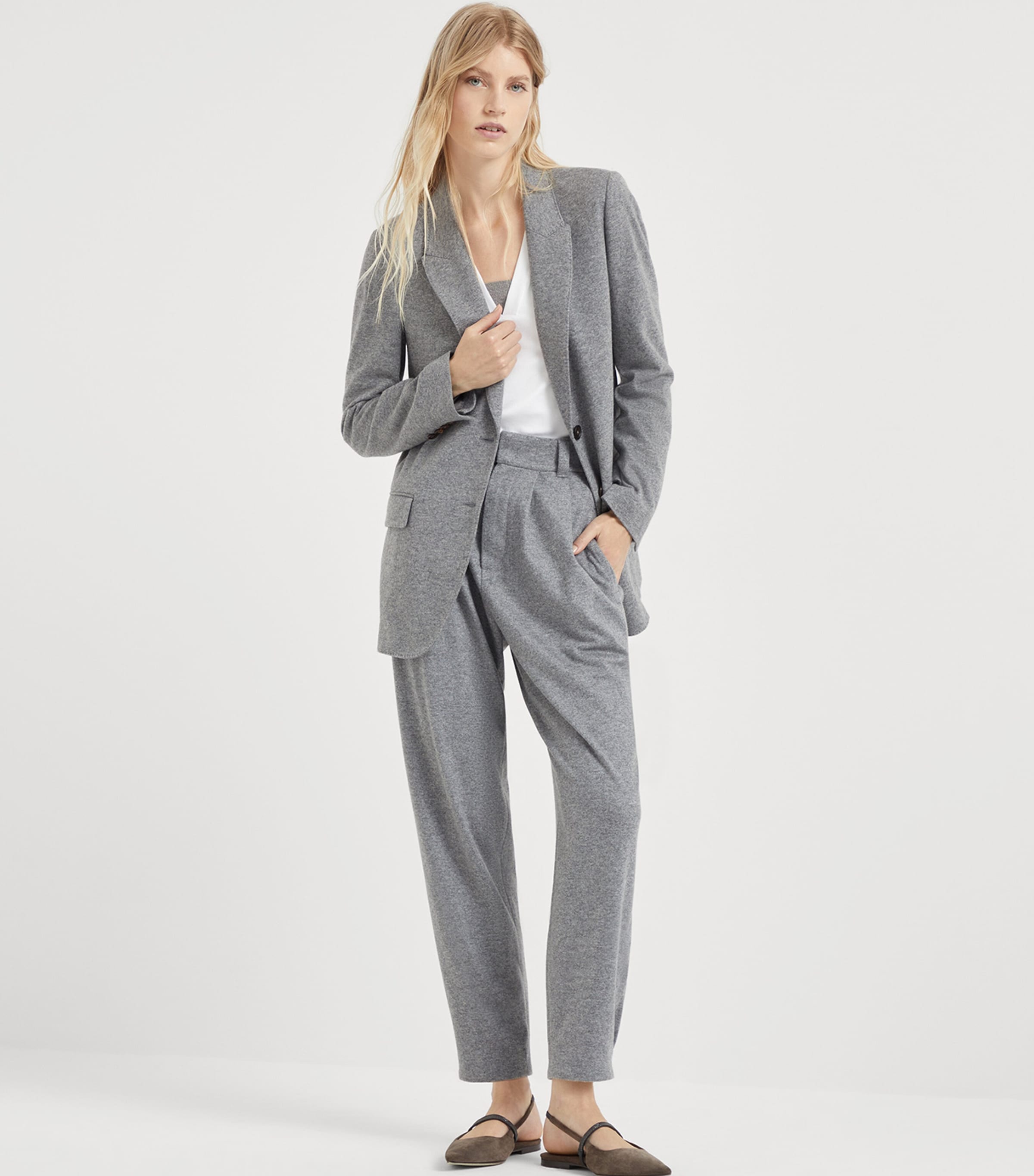 Brunello Cucinelli Womens Cashmere Jersey Blazer Image 4