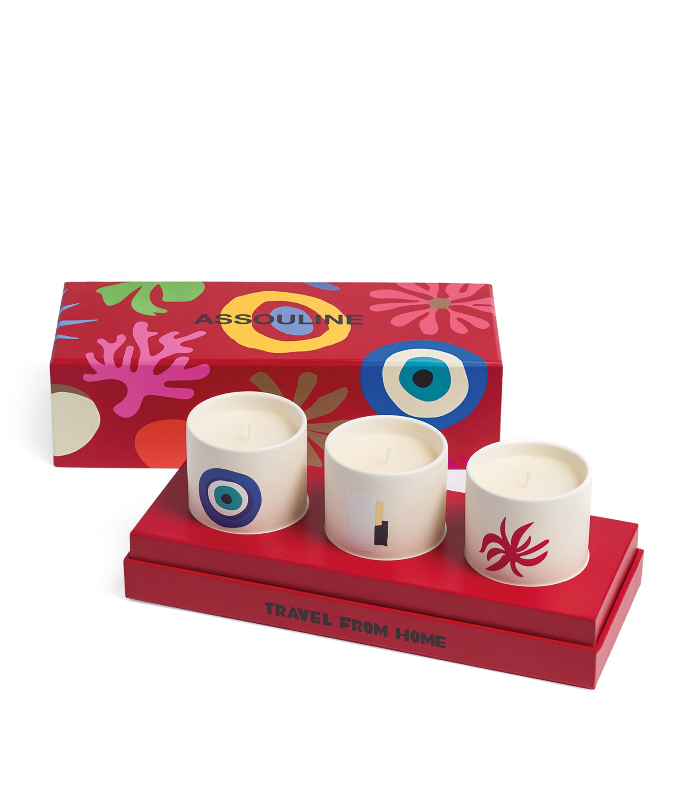 Assouline Travel From Home Mini Candle Set In White