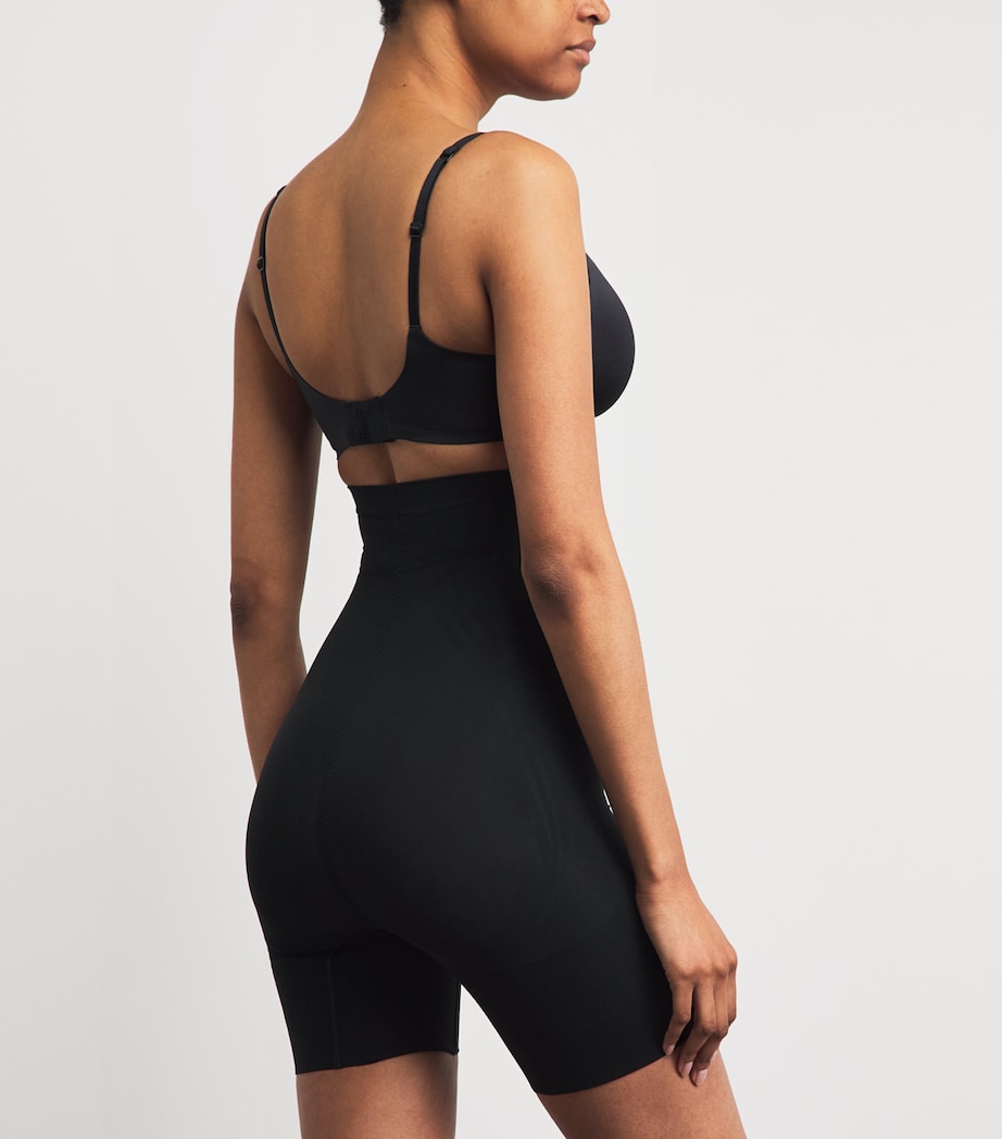 SPANX Womens SPANXsculpt GoFigure High-Waist Mid-Thigh Shorts Very Black Image 3
