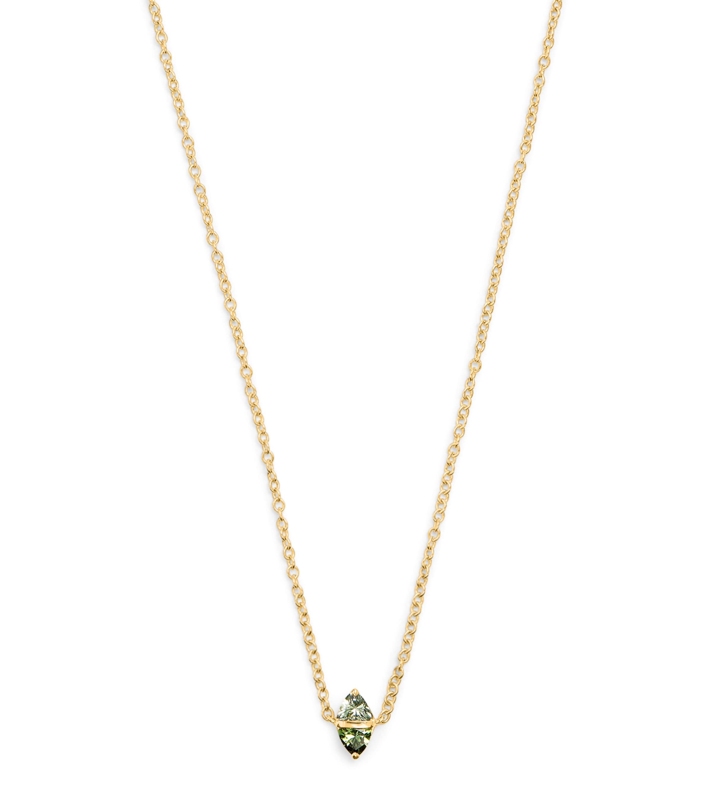 Emily P. Wheeler Yellow Gold and Sapphire Tilly Necklace | Jewellery & Watches New In | Fine Jewellery | Fine Necklaces | Chain Necklaces | Designers | Emily P. Wheeler