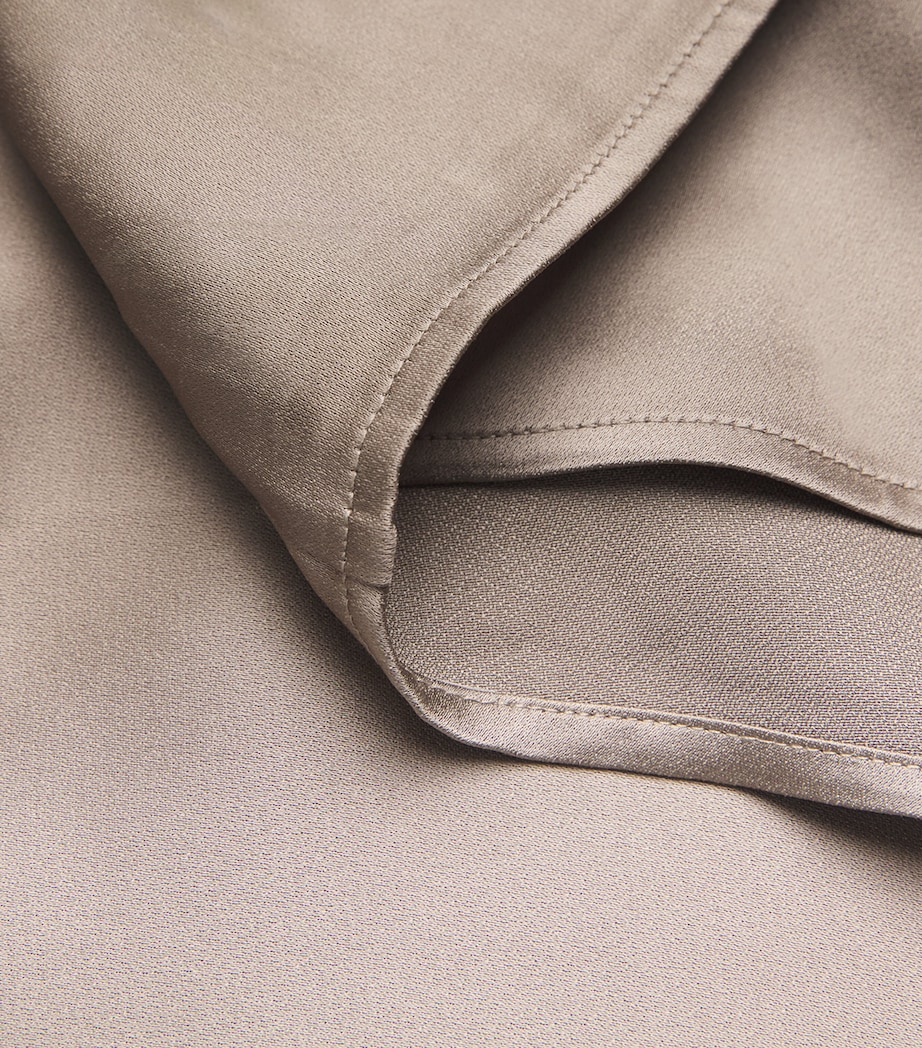 Satin Slouch-Waist Midi Dress 079 TAUPE Image 5