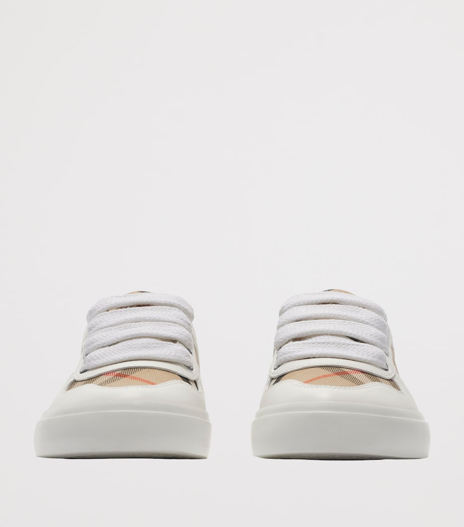 Leather Check Sneakers SAND IP CHECK Image 3