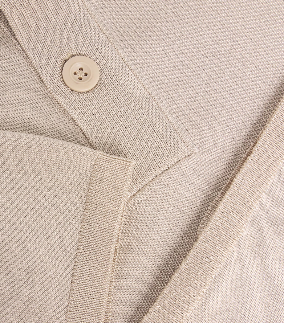 Knitted Polo Shirt OATS Image 5