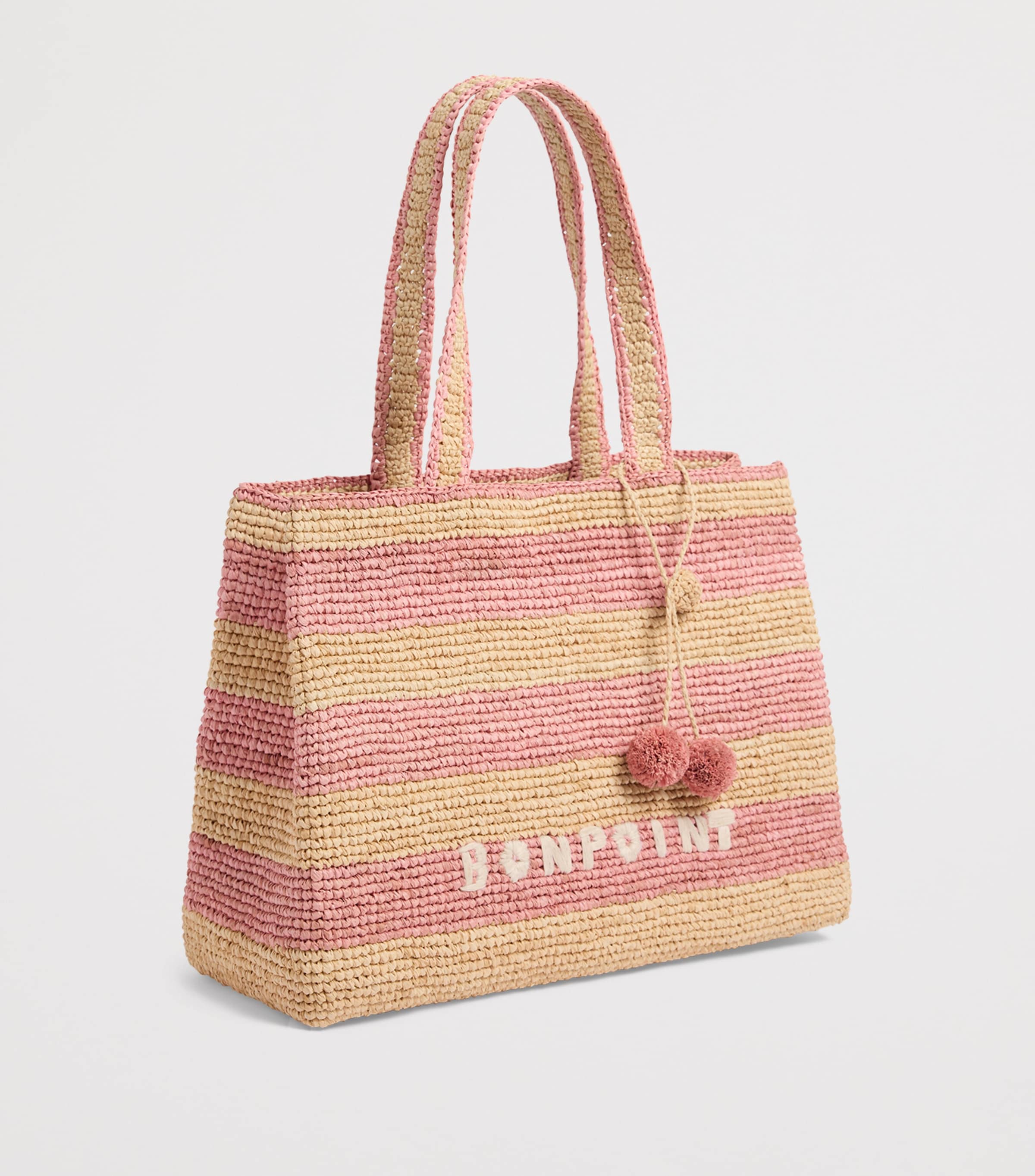 Raffia Tote Bag RA ROSE PALE Image 3