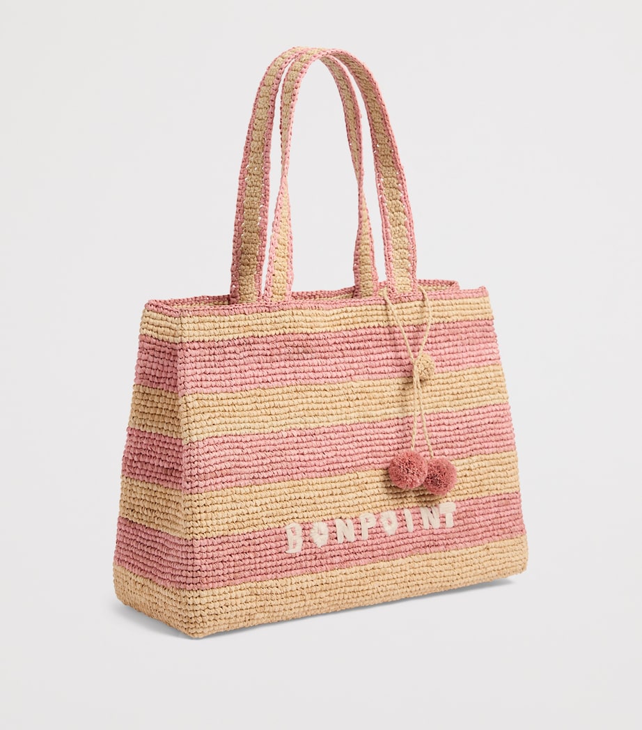 Raffia Tote Bag RA ROSE PALE Image 3