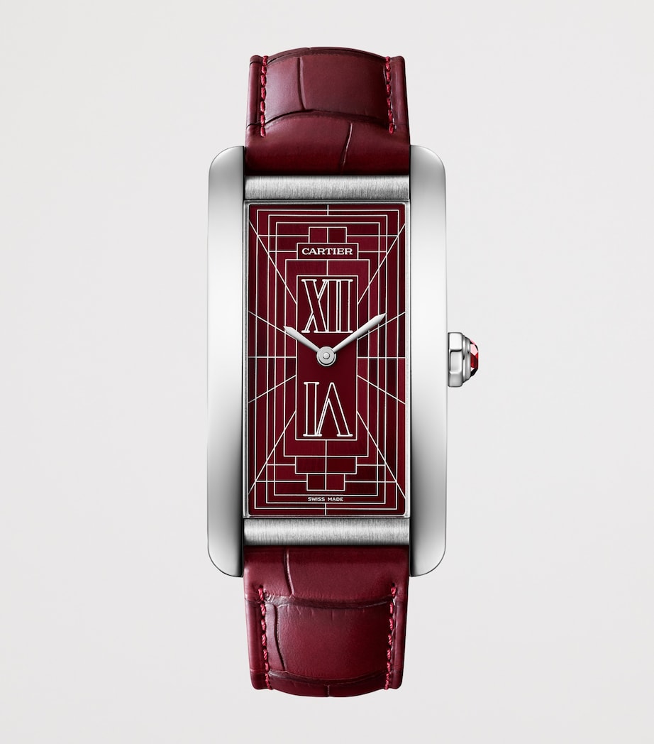 Cartier Large White Gold Tank Américaine Watch 24.4mm Platinum Image 6