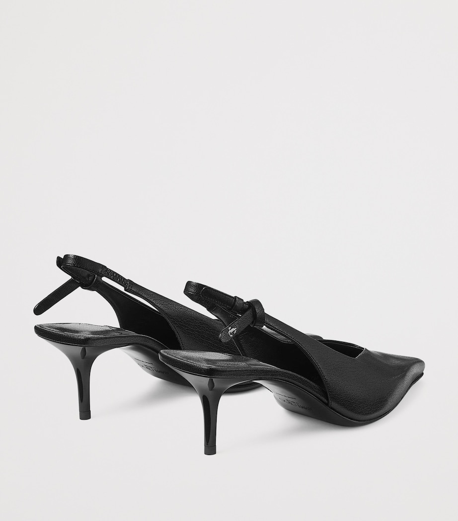 Camie 60 Leather Slingback Pumps BLACK Image 4