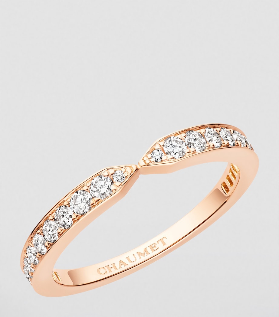 Rose Gold and Diamond Triomphe de Chaumet Wedding Band PINK GOLD Image 2