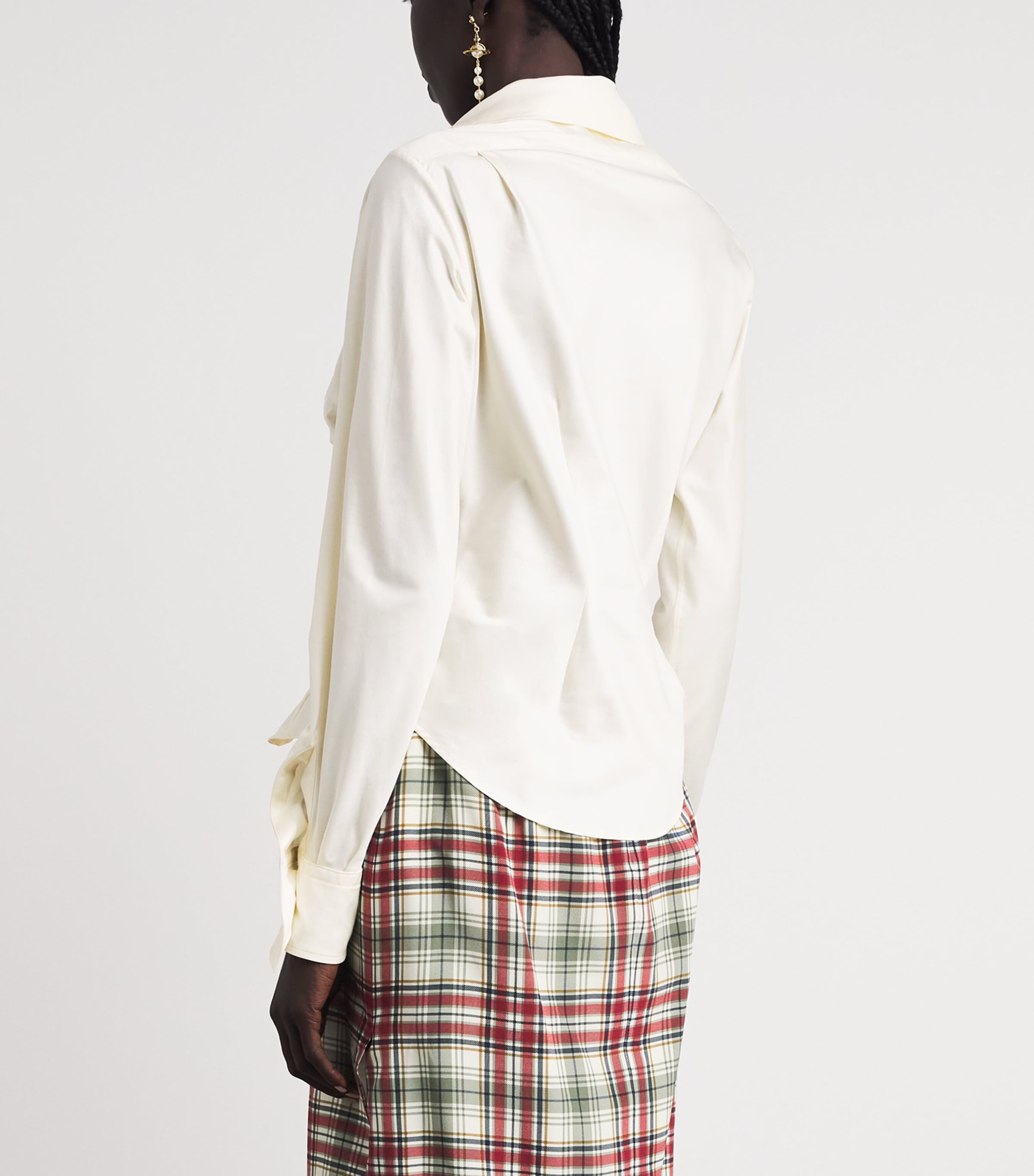 Vivienne Westwood Womens Cotton Drunken Shirt Stone Image 5