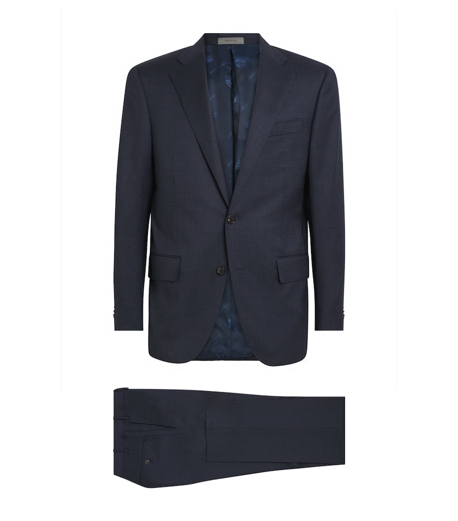Virgin Wool-Blend 2-Piece Suit 003 CHINA BLUE Image 1