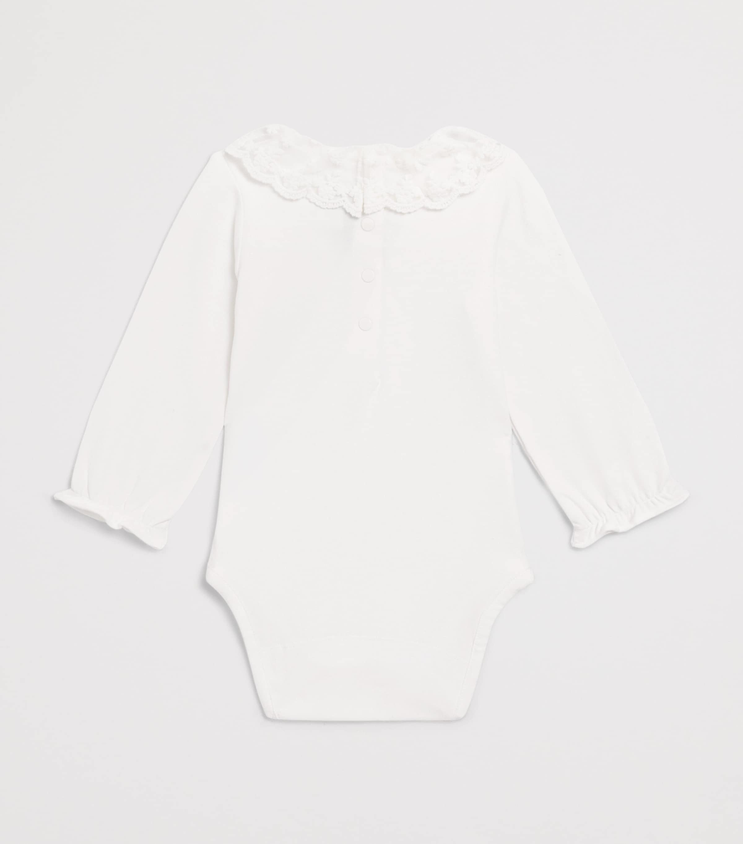 Tartine et Chocolat Stretch-Cotton Lace-Collar Bodysuit (3-36 Months) Image 2