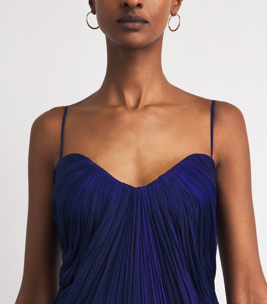 Maria Lucia Hohan Womens Silk Victoria Maxi Dress Navy Image 5