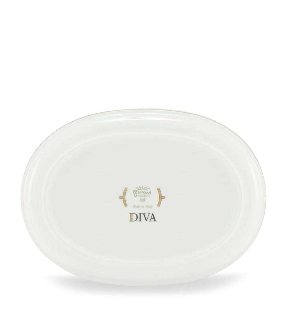 GINORI 1735 Porcelain Colonna Diva Verde Pickle Dish (21.5cm) Image 3