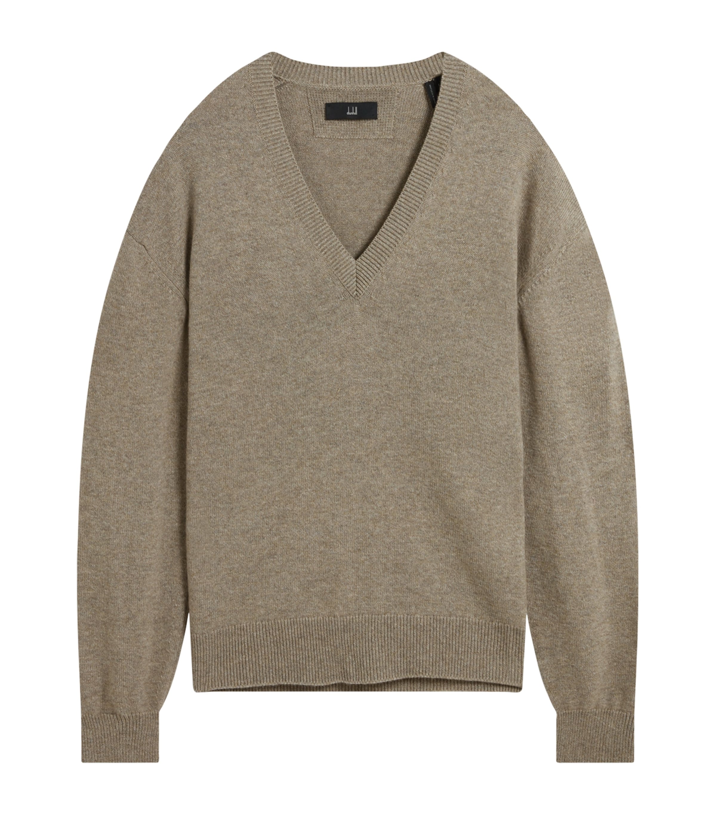Dunhill Grey Cashmere Heritage V-Neck Sweater | Harrods KW