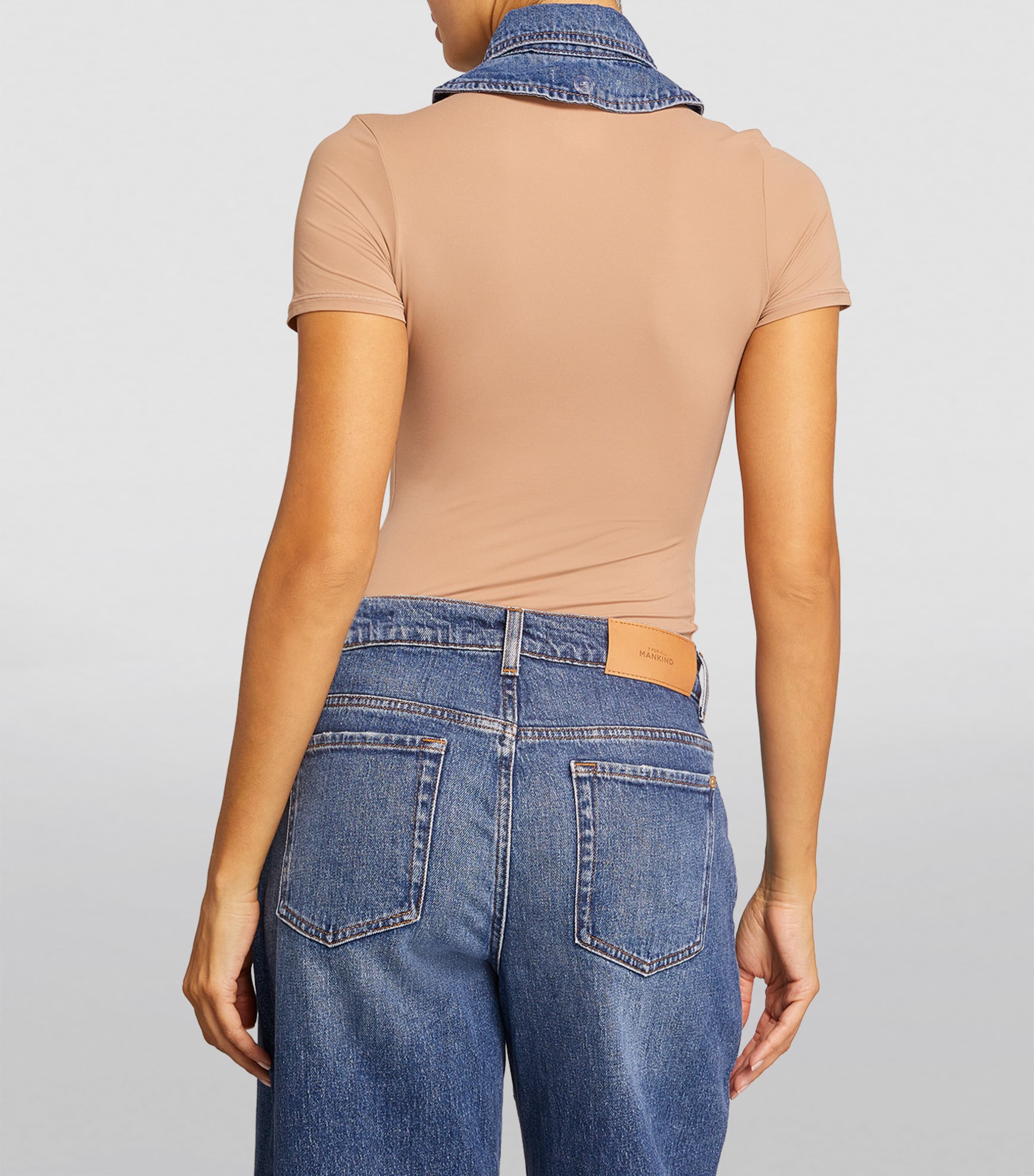 Veronica Beard Womens Denim Dickey Denim Blue Image 3