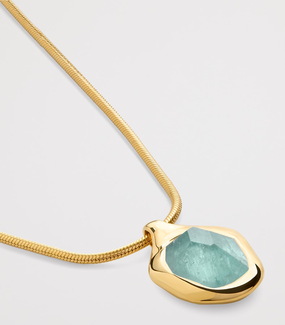 Gold Vermeil and Aquamarine Odyssey Necklace 18K GOLD VERMEIL Image 2