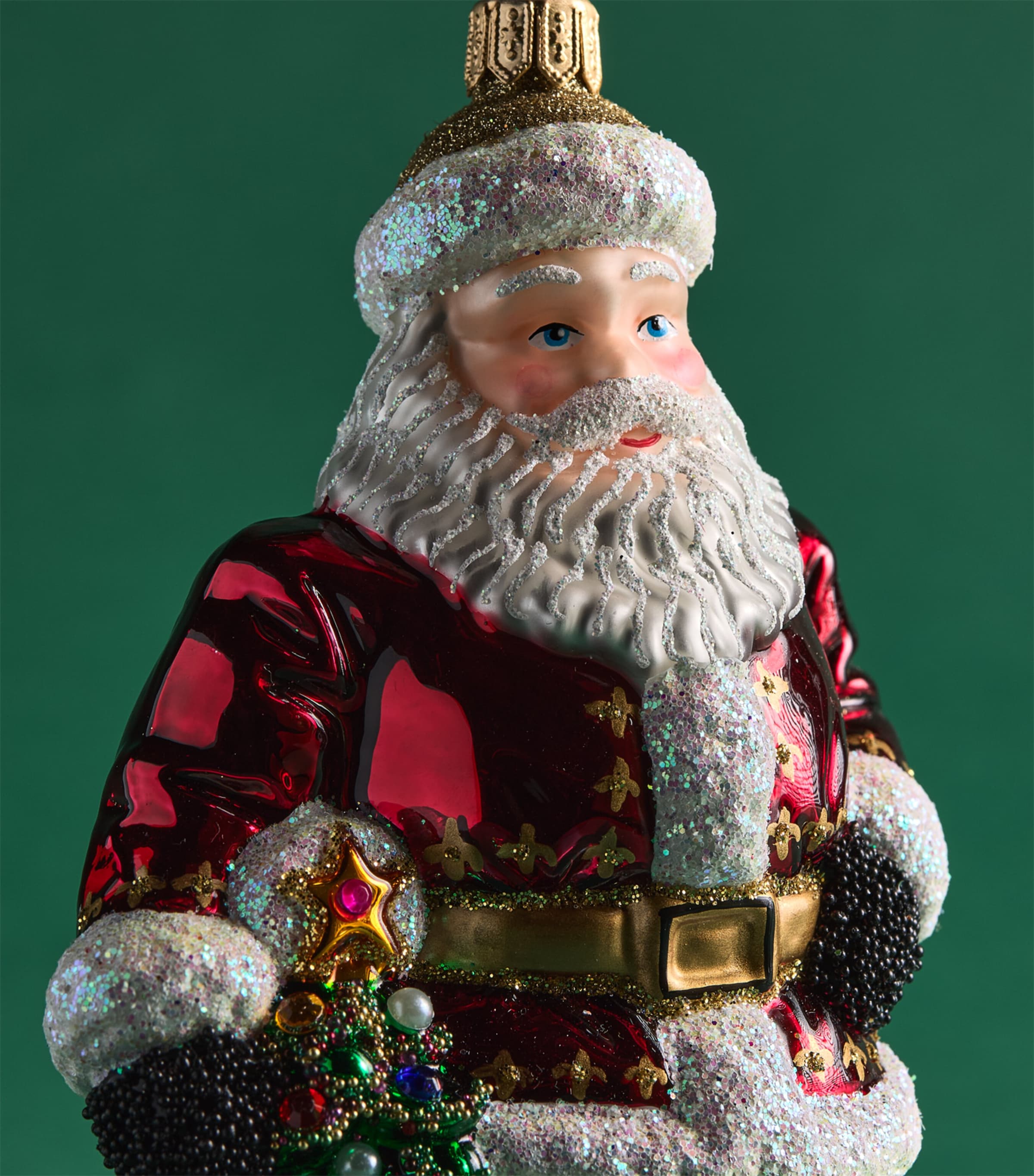 Harrods Glass Father Christmas Tree Decoration Image 2