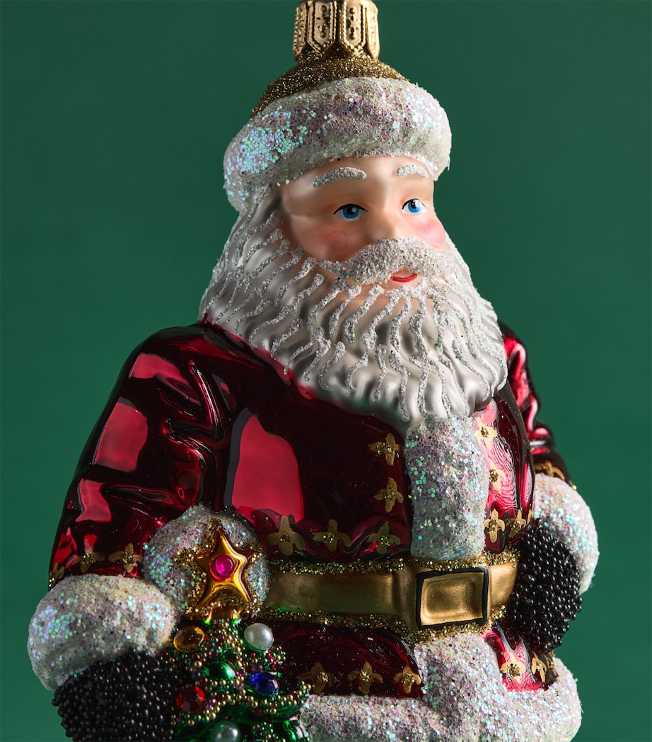 Harrods Glass Father Christmas Tree Decoration Image 2
