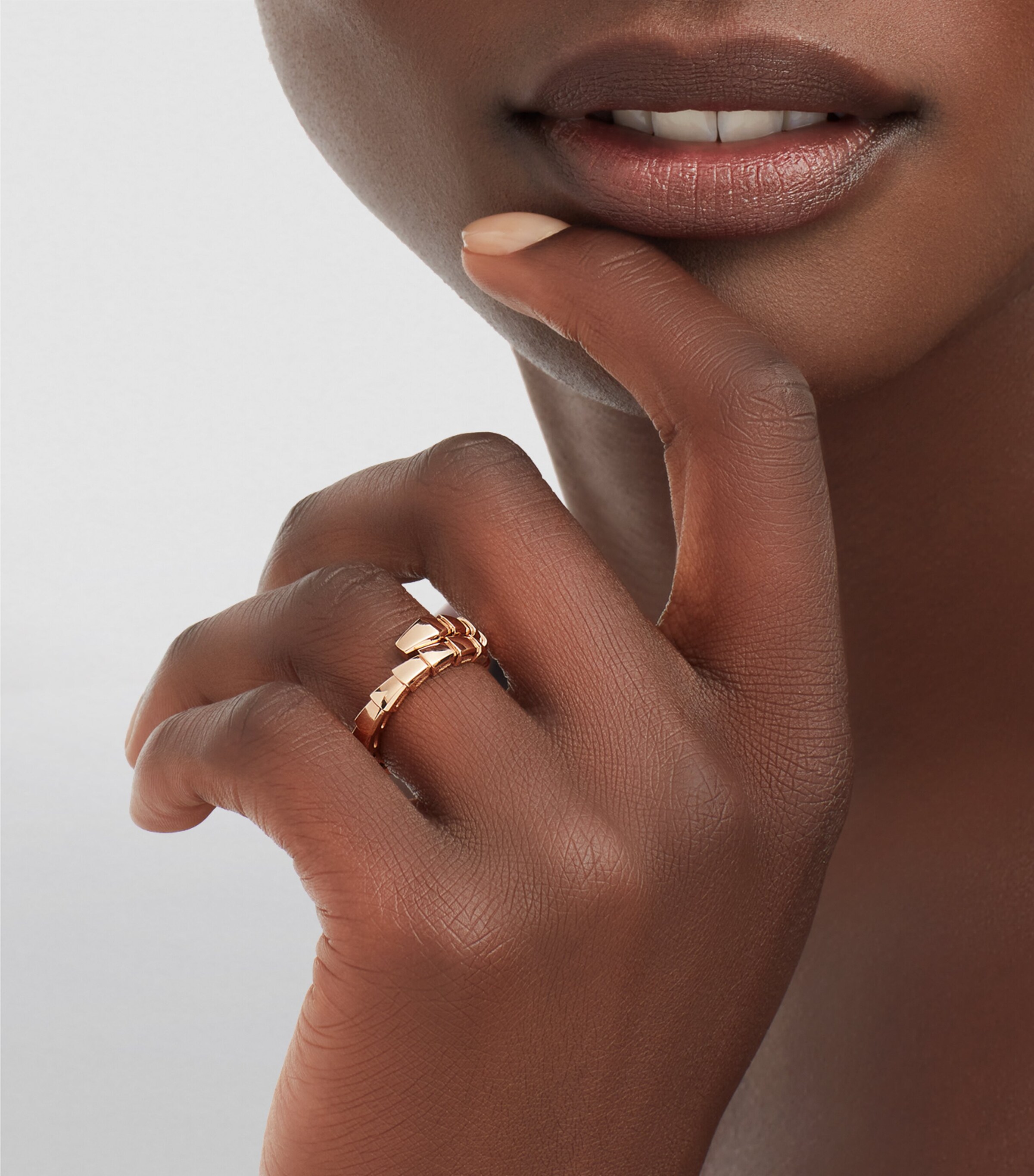Rose Gold Serpenti Viper Ring PINK GOLD Image 8