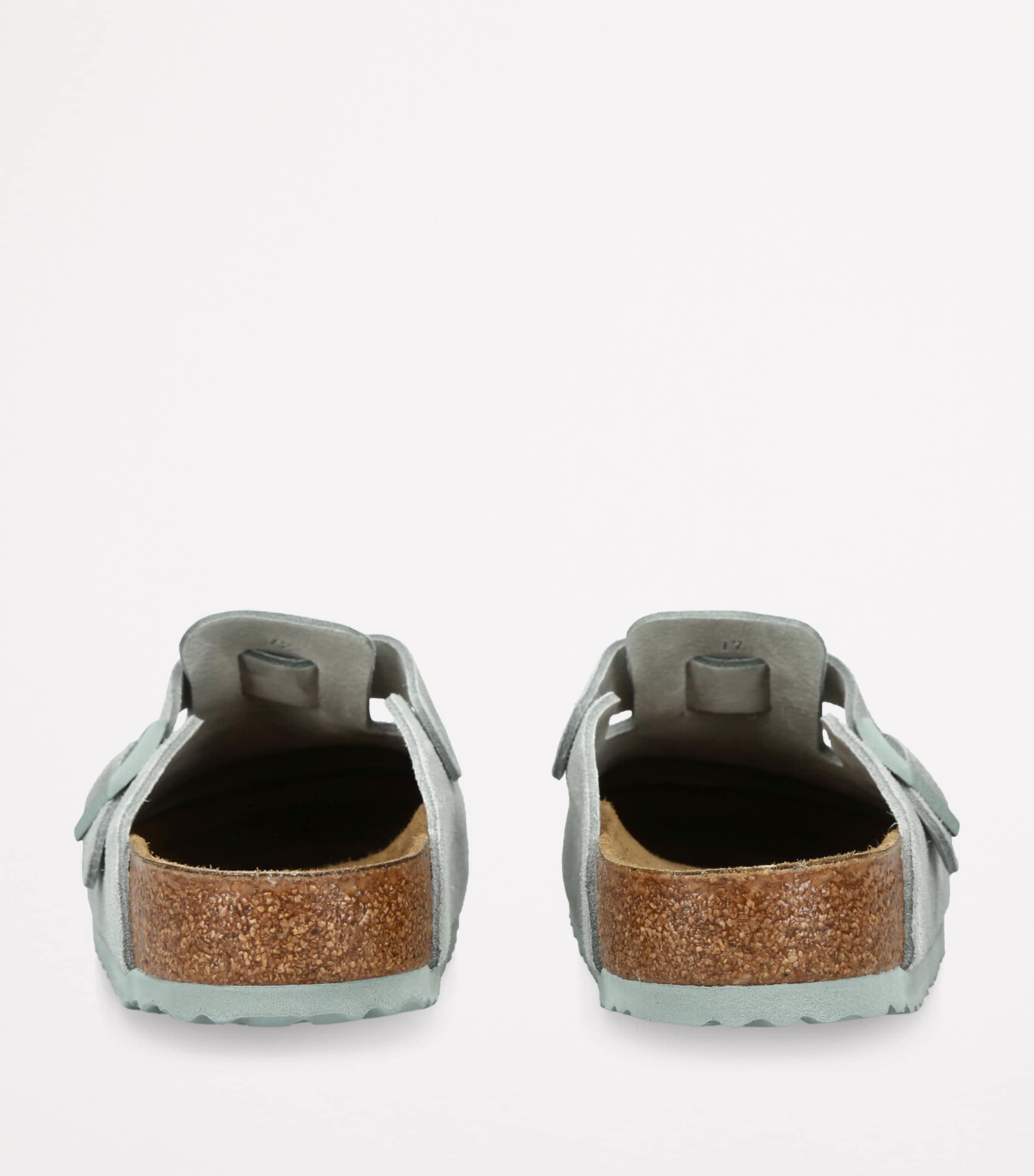 Suede Boston Clogs PALE GREEN Image 2