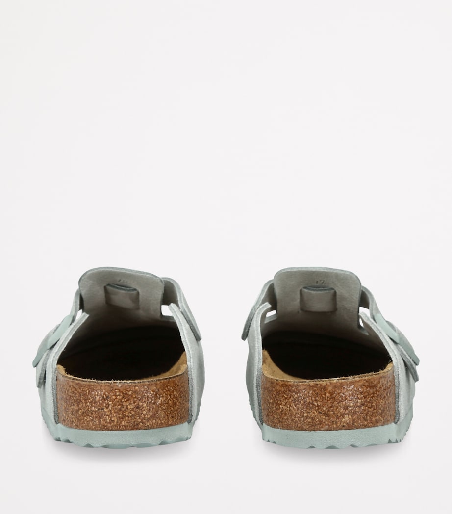 Suede Boston Clogs PALE GREEN Image 2