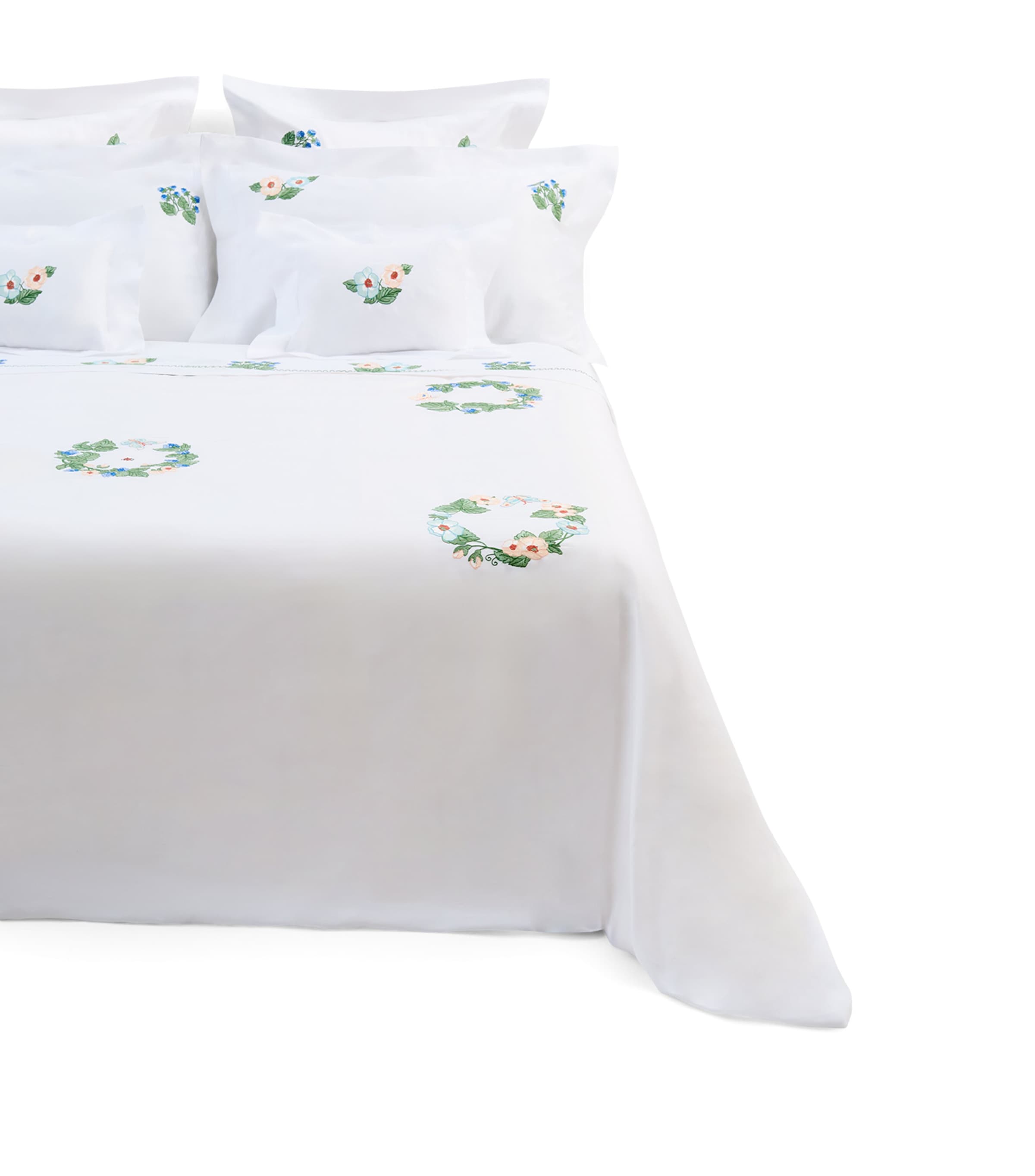Loretta Caponi Cotton Flowers and Blackberries Super King Duvet Cover (260cm x 220cm) Image 2