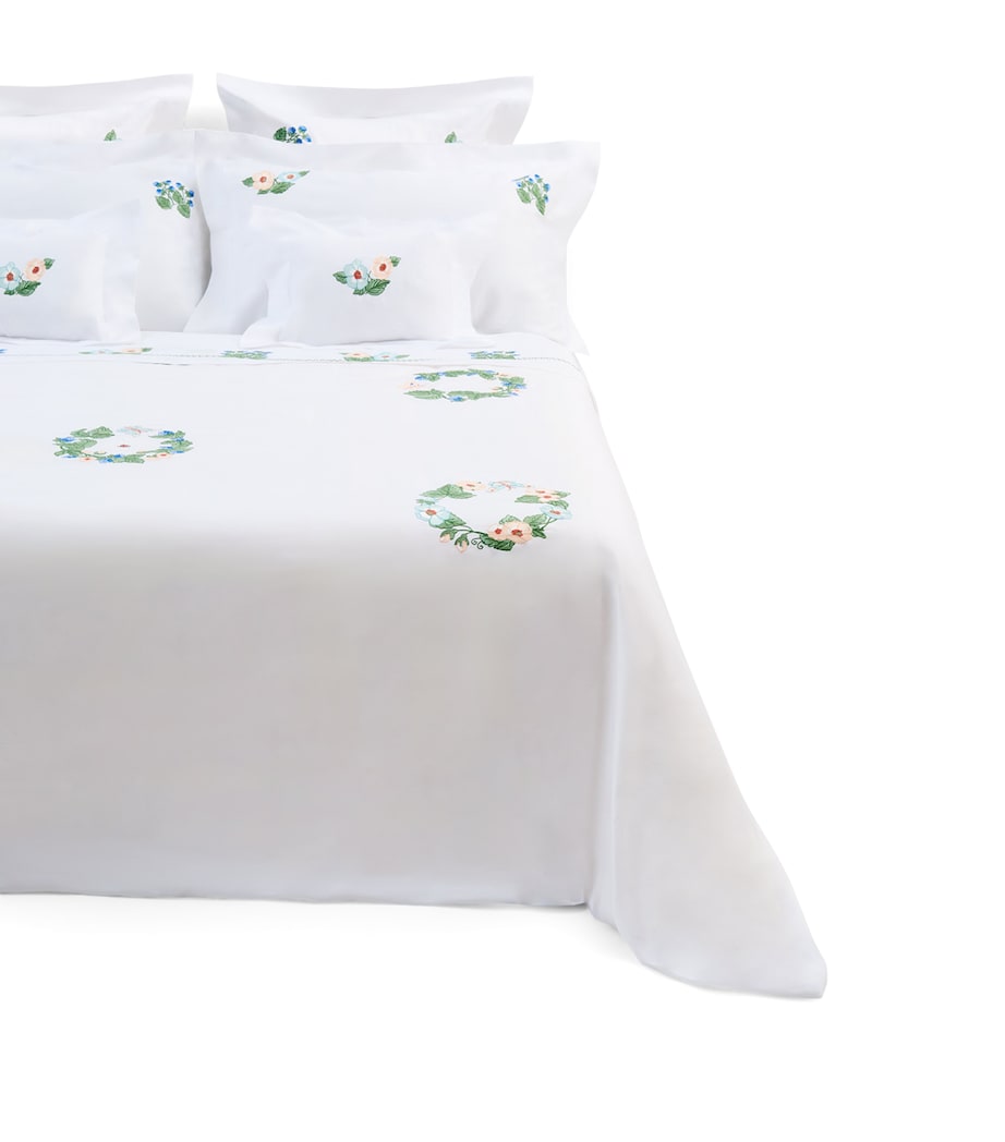 Loretta Caponi Cotton Flowers and Blackberries Super King Duvet Cover (260cm x 220cm) Image 2